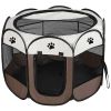 Portable Foldable Pet Tent Exercise Pen Kennel Removable Zipper Top and Bottom Water Resistant Indoor Outdoor Use For Dogs Cats Other Pets