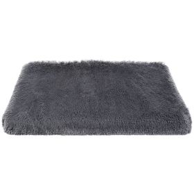 Dog Bed Soft Plush Cushion Cozy Warm Pet Crate Mat Dog Carpet Mattress with Long Plush for S/M Dogs (Option: XL)