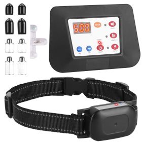 990FT Radius Dog Training Collar Wireless Fence IPX6 Waterproof Pet Beep Vibration Electric Shock Fence System 3 Channels Rechargeable Transmitter Rec (Option: With1Collar)