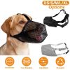 Pet Muzzle Mask Soft Mesh Muzzle Adjustable Dog Mouth Cover with Breathable Mesh Adjustable Neck Forehead Strap for Anti Biting Barking Chewing