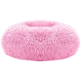 Pet Dog Bed Soft Warm Fleece Puppy Cat Bed Dog Cozy Nest Sofa Bed Cushion For S/M Dog (Option: Pink_L)
