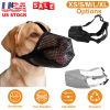 Pet Muzzle Mask Soft Mesh Muzzle Adjustable Dog Mouth Cover with Breathable Mesh Adjustable Neck Forehead Strap for Anti Biting Barking Chewing