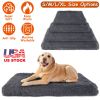 Dog Bed Soft Plush Cushion Cozy Warm Pet Crate Mat Dog Carpet Mattress with Long Plush for S/M Dogs